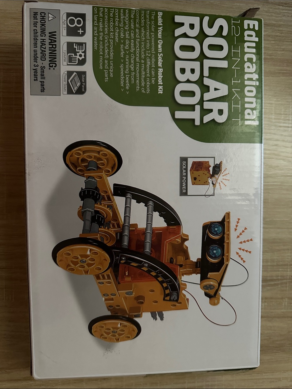 Solar Robot Kit - Yellow Kids STEM Toy